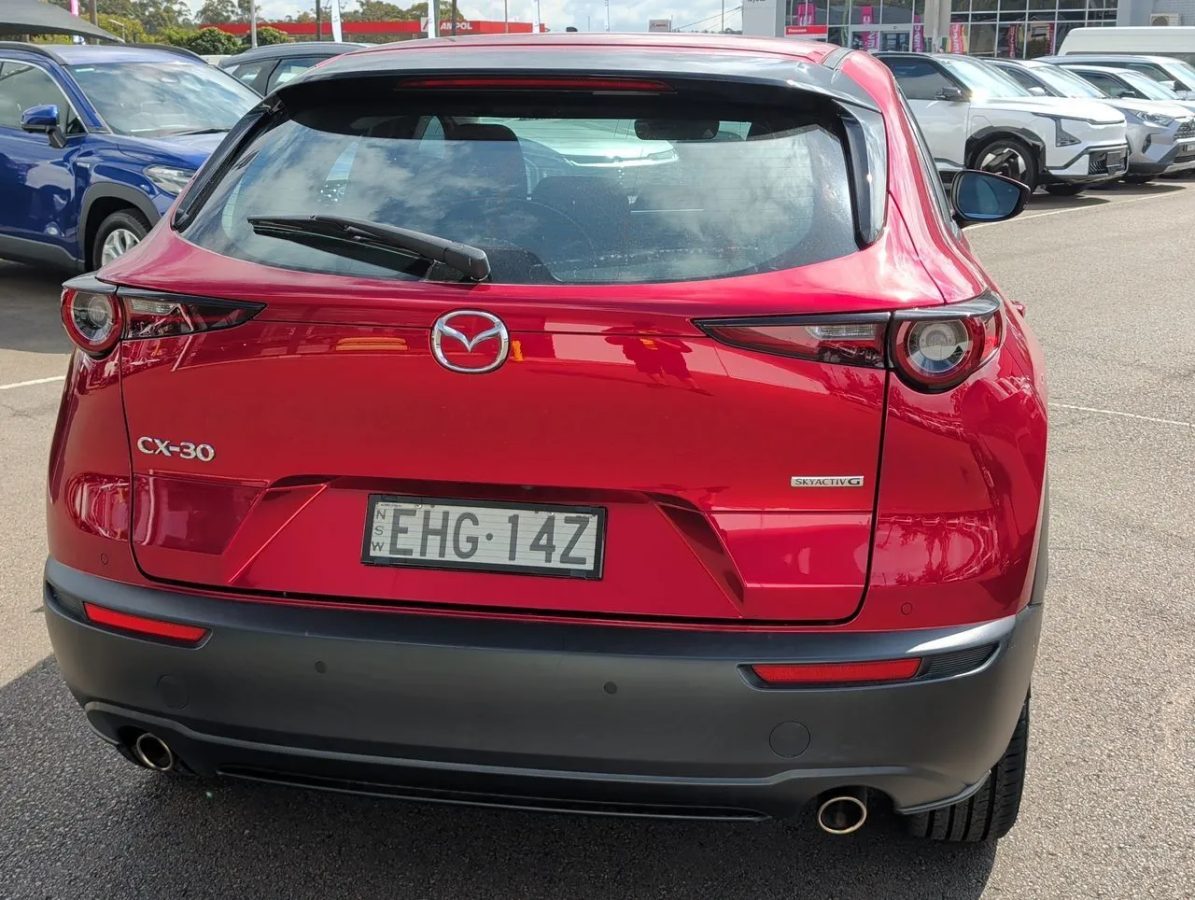 2020 Mazda CX-30 DM2W7A G20 SKYACTIV-Drive Evolve Wagon $24,990 Excluding Government Charges ~$77 Cost to fill at $1.50/L ~784km Average per tank Fuel Type Petrol Fuel Efficiency 6.5L / 100km Transmission Automatic Odometer 50,974 kms Used Vehicle $24,990