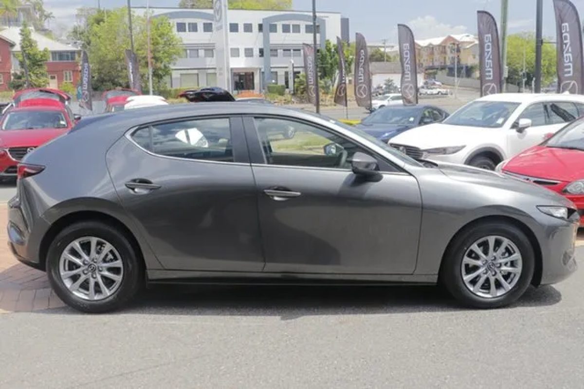 2026 Mazda 3 BP2H7A G20 SKYACTIV-Drive Pure Machine Grey 6 Speed Sports Automatic Hatchback