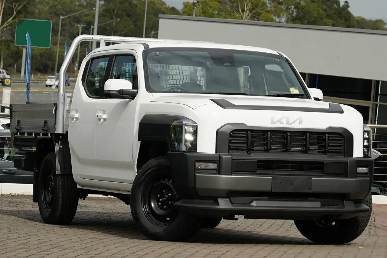2025 Kia Tasman TK MY26 S Double Cab 4x4 Clear White 8 Speed Sports Automatic Cab Chassis