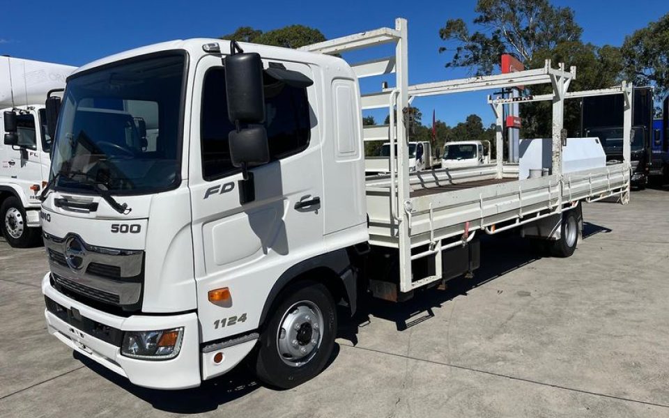 2022 Hino 500 Series FD1124 Tray Dropside (WHITE)