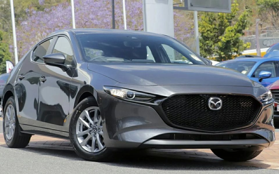 2026 Mazda 3 BP2H7A G20 SKYACTIV-Drive Pure Machine Grey 6 Speed Sports Automatic Hatchback