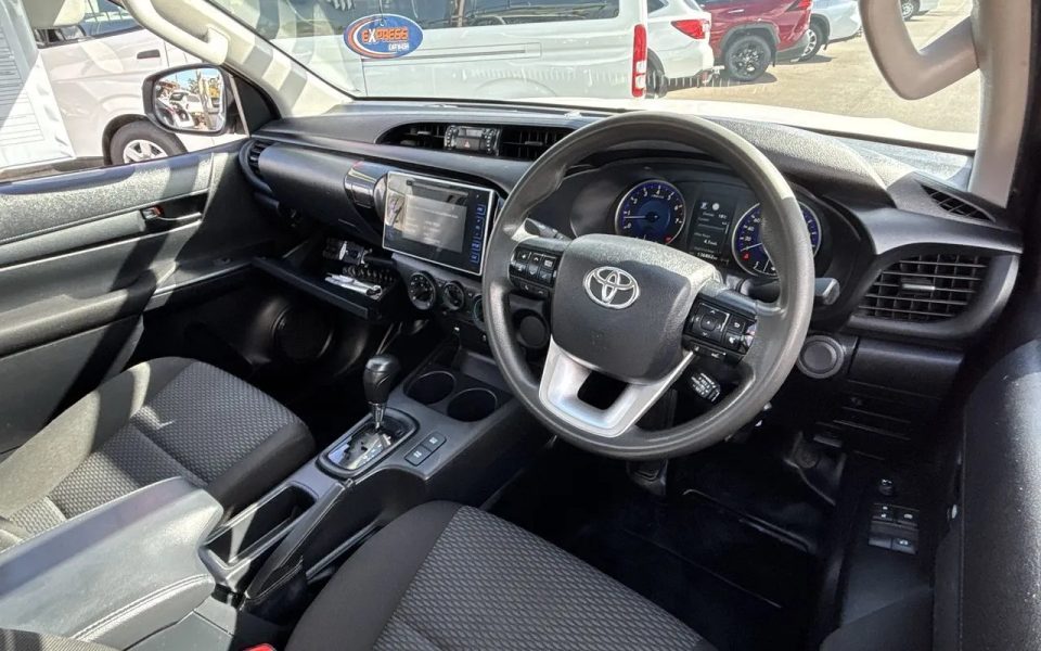 2020 Toyota Hilux TGN121R MY19 Upgrade Workmate Glacier White 6 Speed Automatic Cab Chassis