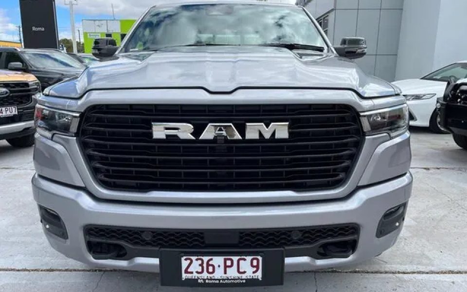 2025 Ram 1500 DT MY25 Laramie Sport Crew Cab SWB Hurricane SO RamBox Silver 8 Speed Automatic