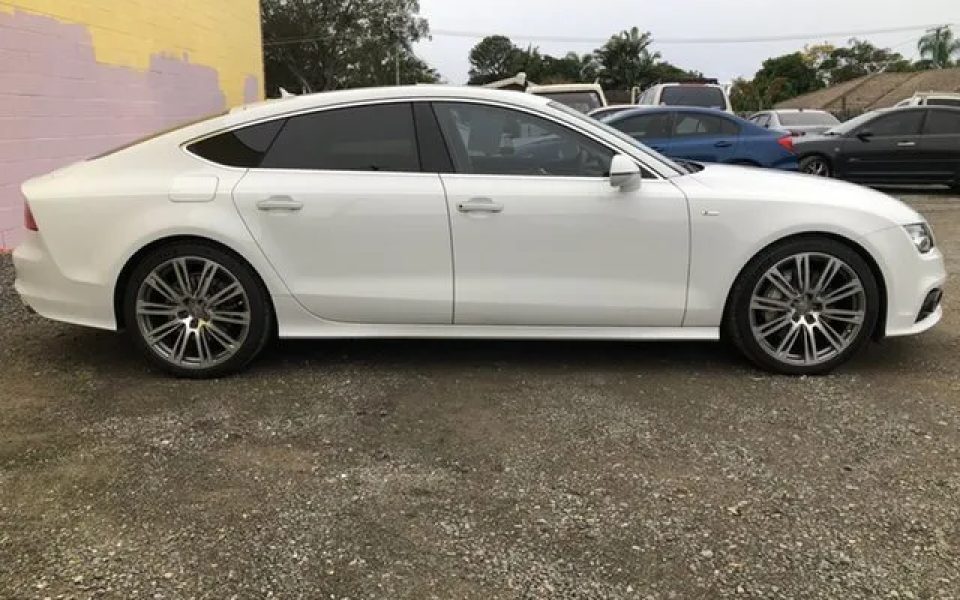2013 Audi A7 4G MY14 Bi-Turbo Sportback Tiptronic Quattro White 8 Speed Sports Automatic Hatchback