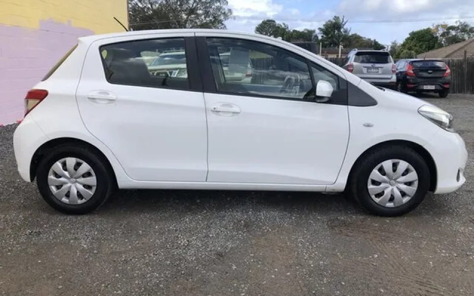 2014 Toyota Yaris NCP130R YR White 4 Speed Automatic Hatchback