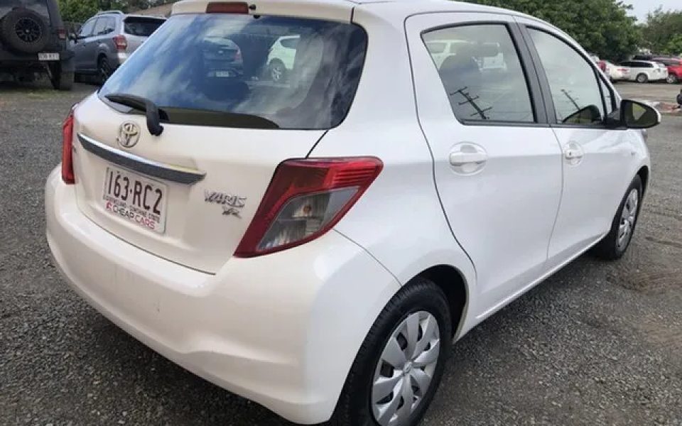 2014 Toyota Yaris NCP130R YR White 4 Speed Automatic Hatchback