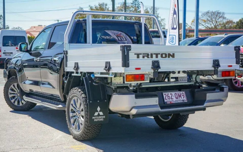 2025 Mitsubishi Triton MV MY25 GLS Double Cab 4x4 Black Mica 6 Speed Sports Automatic Cab Chassis