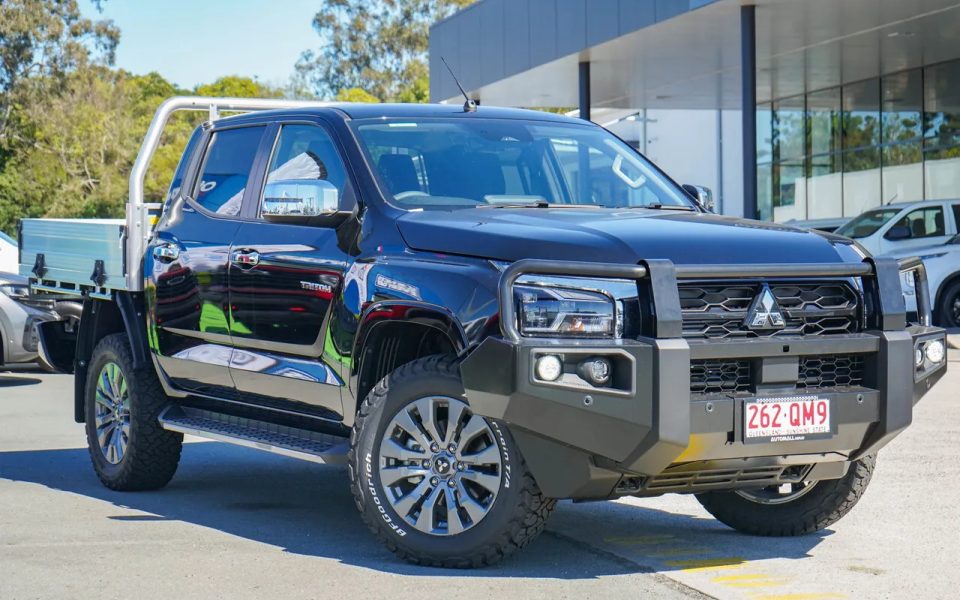 2025 Mitsubishi Triton MV MY25 GLS Double Cab 4x4 Black Mica 6 Speed Sports Automatic Cab Chassis