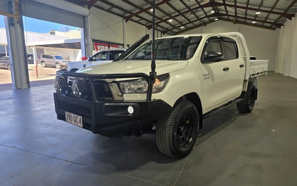 2022 Toyota Hilux GUN136R SR Double Cab 4x2 Hi-Rider Glacier White 6 Speed Manual Utility